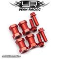 Aluminum Hex Adaptor 20mm Offset For 12mm Hex Wheels Red 4pcs