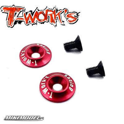 T-Work´s Aluminum Wing Washer for 1/10 - RED (2)