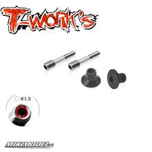 T-Work`s Titanium Body Shell Downtravel Limiter Screw M2 x 17mm