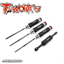 T-Work's Set Base con chiave da 1,5-2-2,5-3 mm Tubo 5,5-7 mm