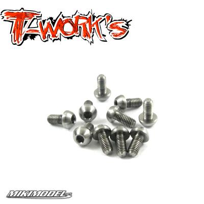 3mm x 6mm 64 Titanium Hex. Socket Button Head Screw 10pcs